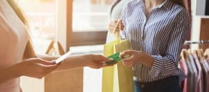 woman shopping with credit card